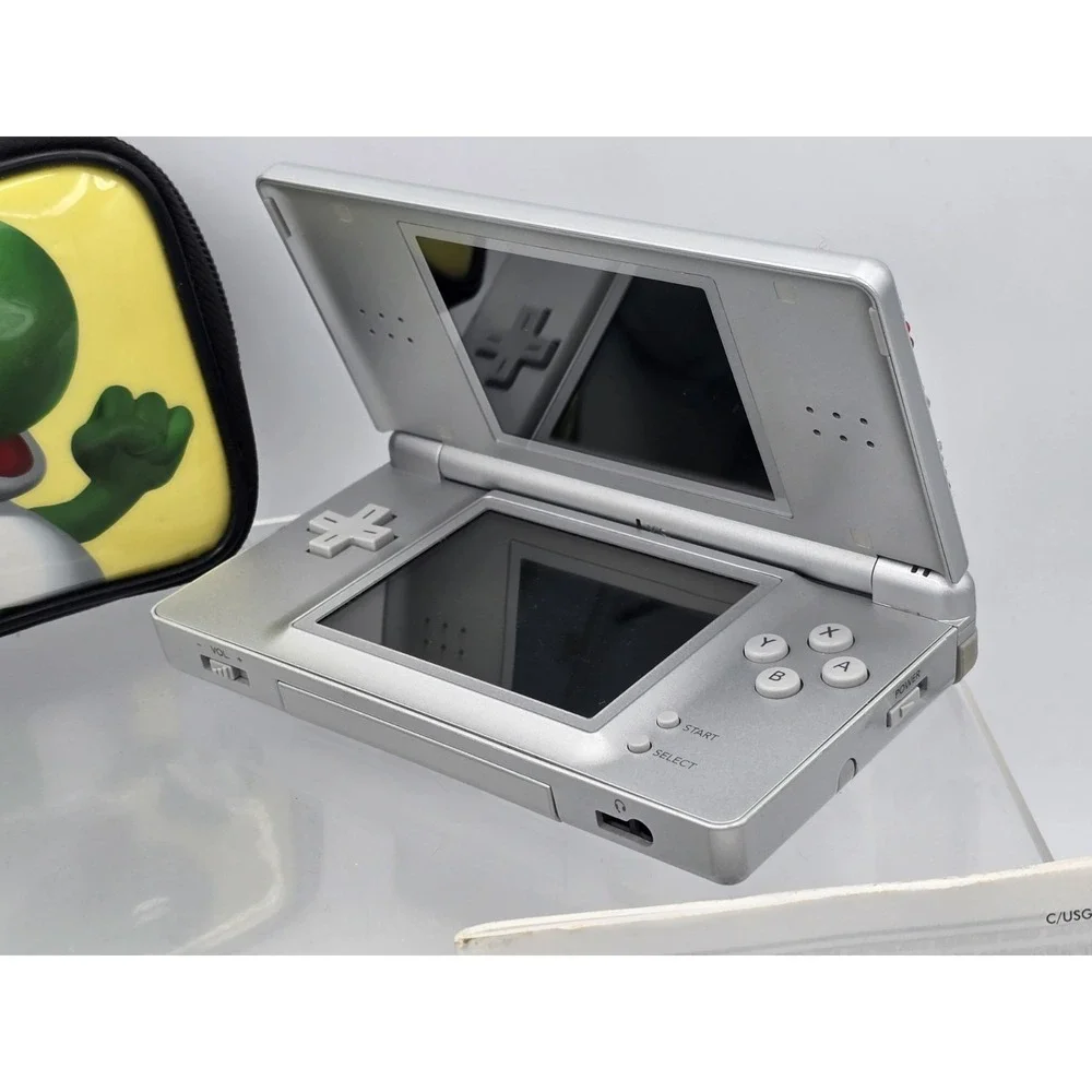 Nintendo DS Lite‎ Silver Bundle TESTED | USA Seller - NO CHARGER - W/ Mario Game